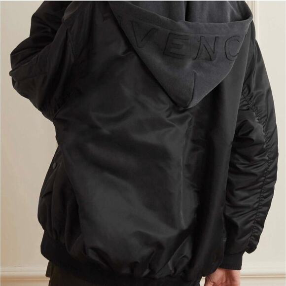 Givenchy Oversized hooded jersey/shell bomber Size 34/36 Fits US size 6 - Picture 5 of 10